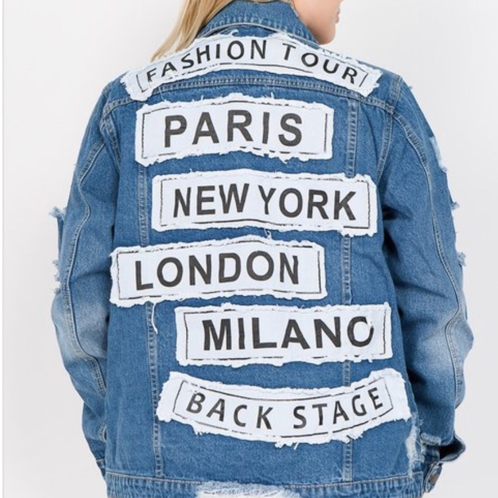 Fashion Tour Denim Distressed Jacket
